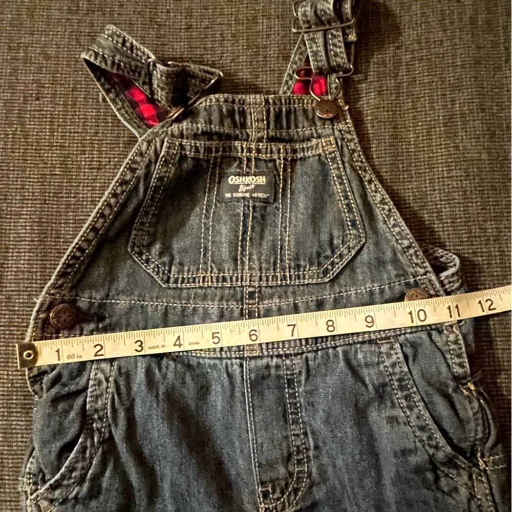 Oshkosh B’Gosh Kids Toddlers Denim Overalls Flannel Lined size 2T